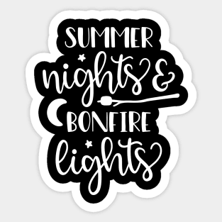 Summer Nights And Bonfire Lights Sticker